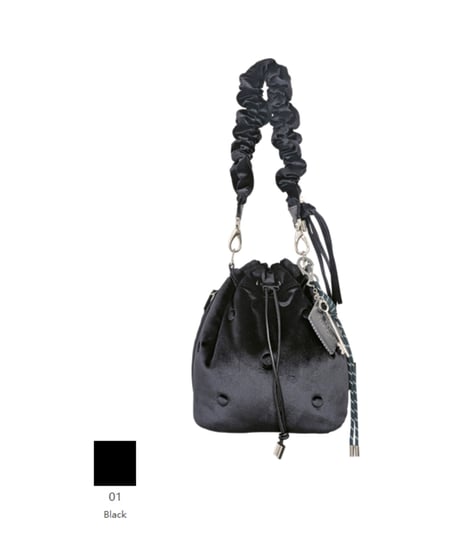 STORY★オトク早割ご予約★  VL GATHER STRAP HANDBAG ベロア ギャザーストラップ ハンドバッグ  ЗA- 1892 -3  story 2607