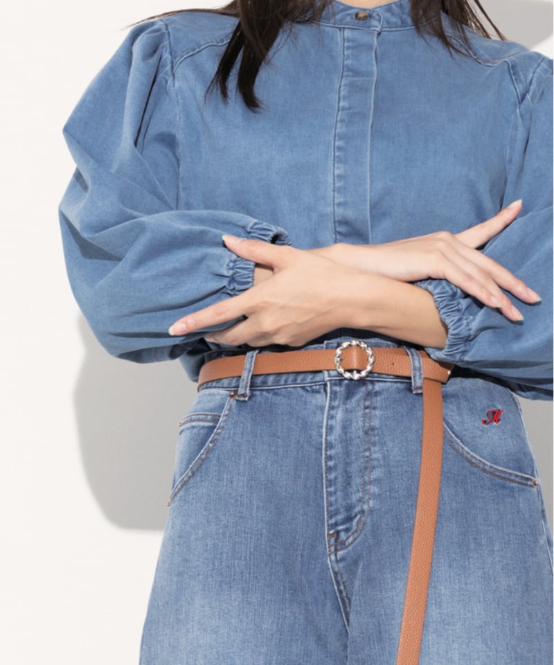 ☆オトク早割ご予約☆ デニムブラウス 【MARGAUX 25梅春ご予約】 MG BL