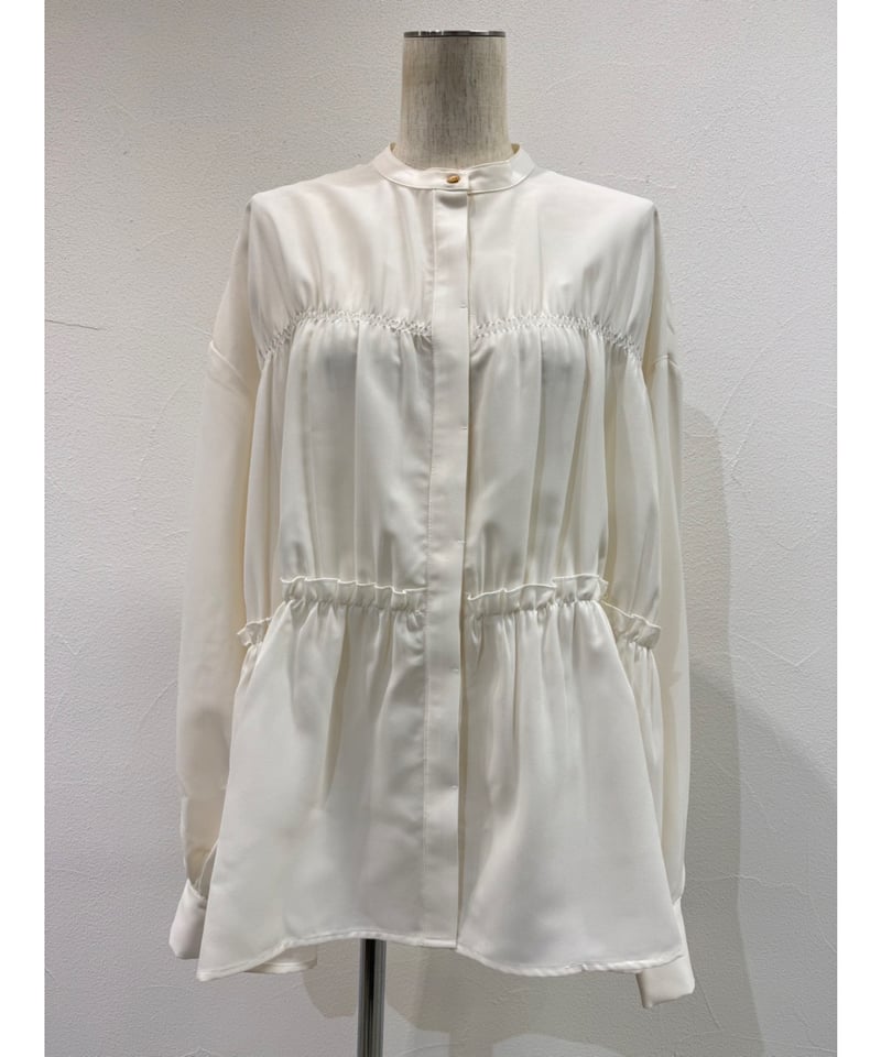 CYAN東京 ブラック 長袖シャツ ティアードデザイン CYAN東京 ブラック 長袖シャツ ティアードデザイン CYAN ブラック 長袖