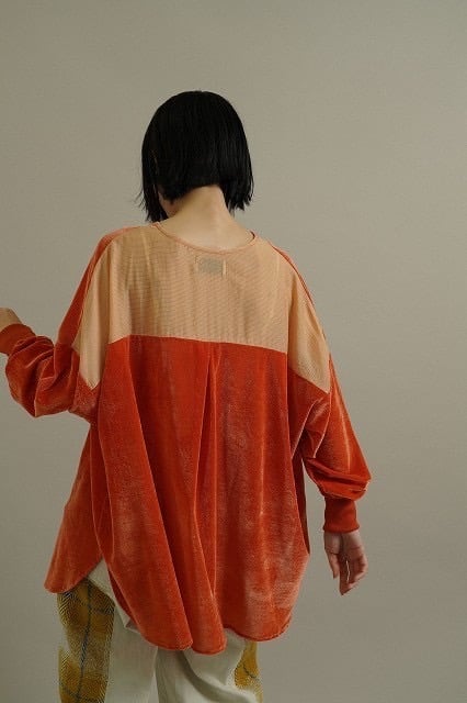 【シアントーキョー⠀】ベロアチュールオーバーブラウス 新品 定価14300円 CYAN tokyo シアントーキョー 24秋冬ご予約】 ベロアチュール