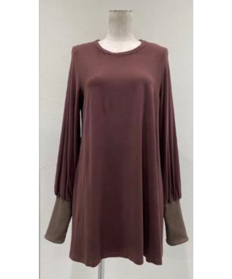 CYAN TOKYO ワイドスリーブウォームフレアチュニック CYAN TOKYO シアントーキョー ワイドスリーブウォームフレアチュニック