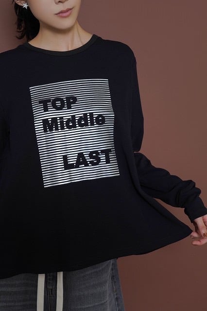 新品　今期シアントウキョウ2025秋冬バックギャザーロゴプリント長袖Tシャツ fit=scale-down,w=1200