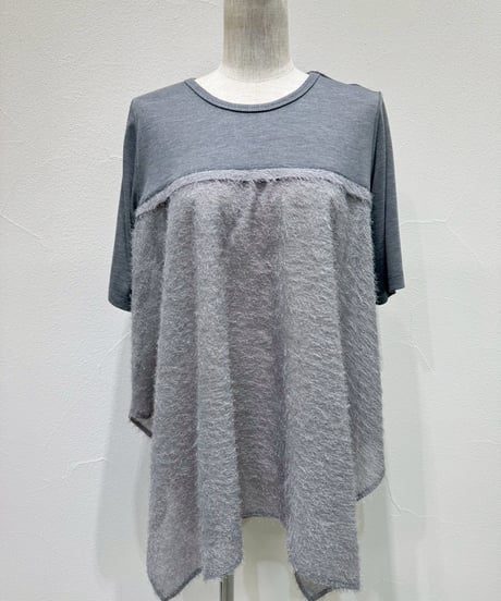 ★オトク早割ご予約★  スクエアヘムフェザーコンビtops   601474 cyantokyo  003-2605