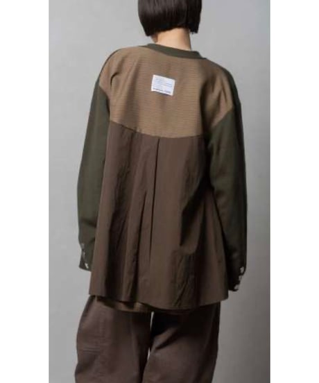 ★オトク早割ご予約★《マルシャルテル》　Knit-combination Cardigan  ZMT 264 KN 322 marechal terre 2609