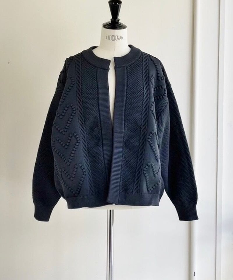ハート柄ケーブルカーデ a42-029 | BlueOnionStore