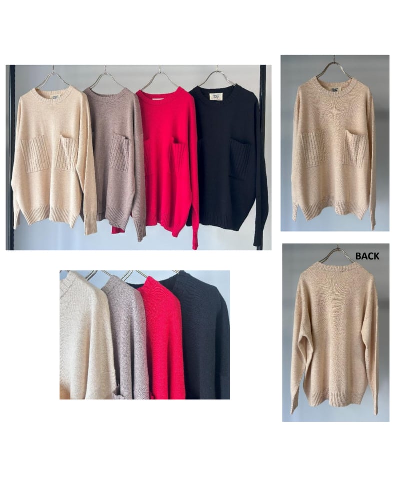 MARGAUX マルゴー 25秋冬ご予約】 ビッグポケットニットプル