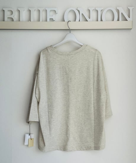 店頭分わずかですが再々再入荷★入荷即完売大人気★ スリット七分袖LOGOTシャツ　512-85692