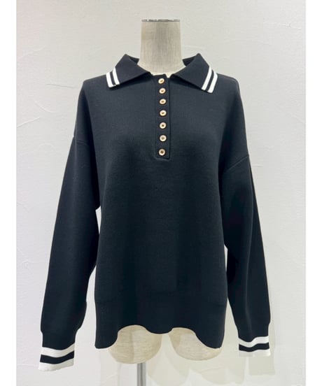 ★オトク早割ご予約★  プレーティングknitポロ  【CYAN tokyo　シアントーキョー　26春ご予約】  610421  2602 b -003