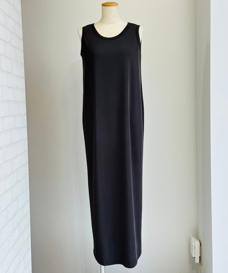 秋の新色ブラウン登場☆ 大人気☆ rib no sleeve onepiece 5351