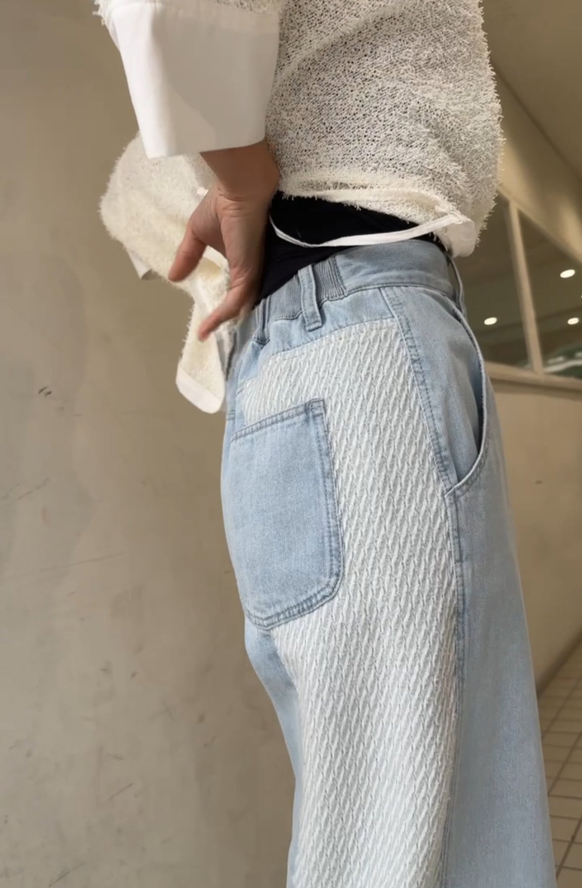 CYAN TOKYO ツイードコンビワイドデニムパンツ ツイードコンビワイドデニム / CYANTOKYO | CALENDRIER online s