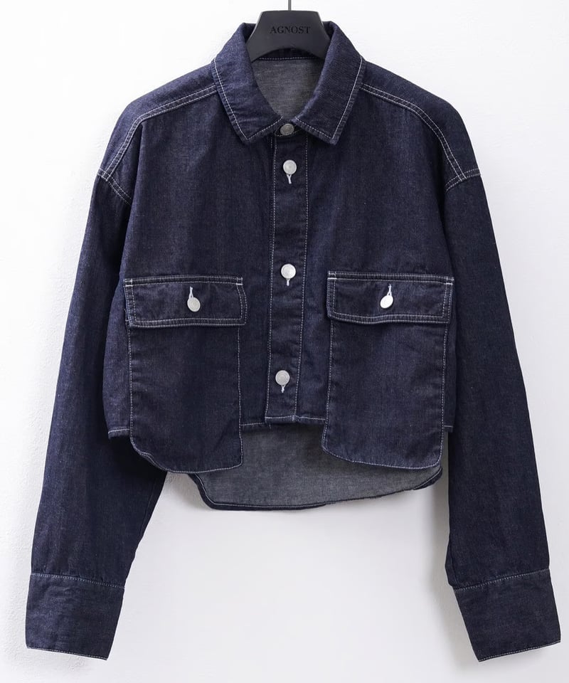 【24SS NEW】Off-White_men / デニム クロップド ジャケット AGNOST アグノスト24春夏ご予約】 クロップドデニムビッグ