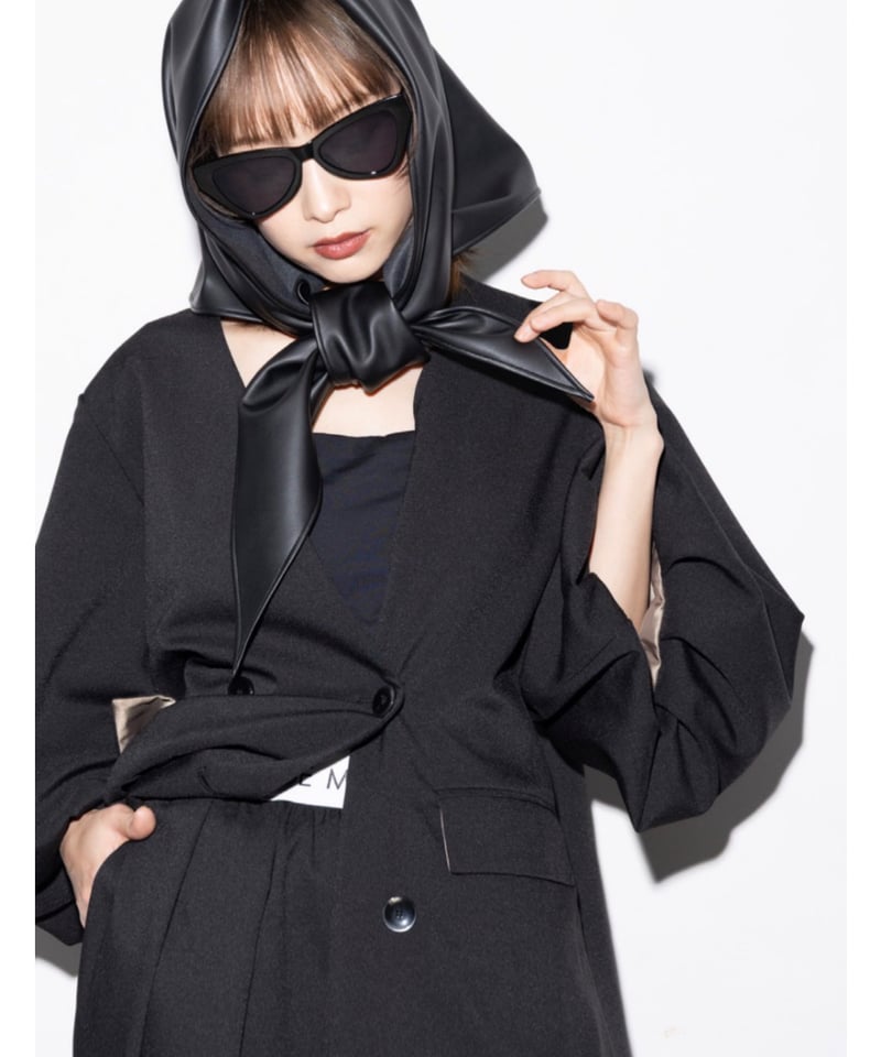 ☆オトク早割ご予約☆マルゴー バルーンスリーブノーカラーjacket