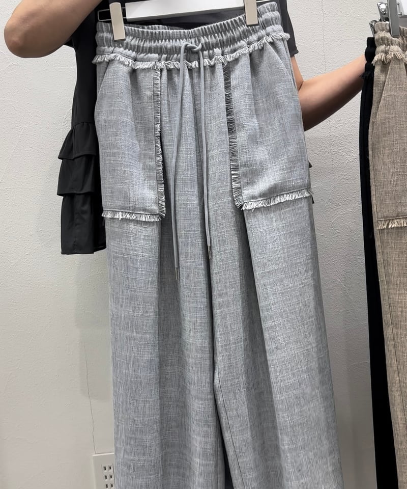 リネンライクフリンジジョガー 401214 | BlueOnionStore 