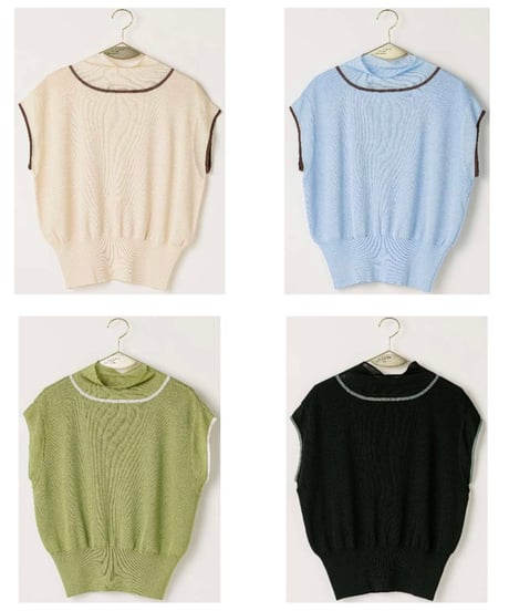 早割オトク【Lallia Mù ラリア・ムー　26春ご予約】  シアーネックスイッチknit　2602b