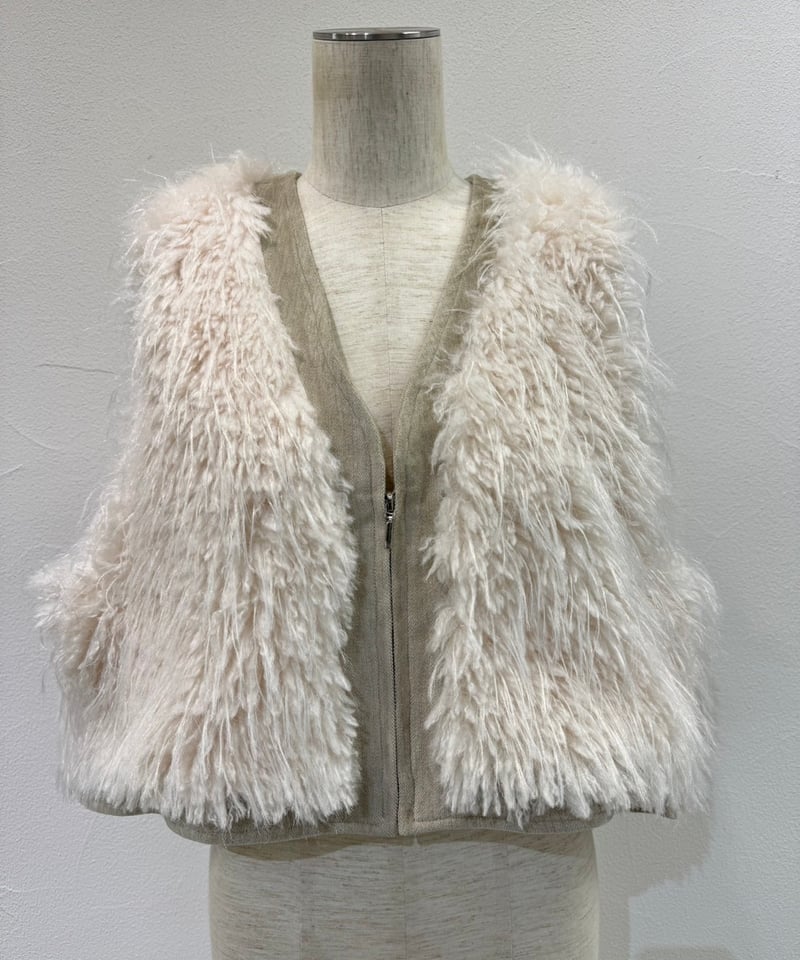 CYAN tokyo シアントーキョー 25秋冬ご予約】 MIXファーZIPベスト 507