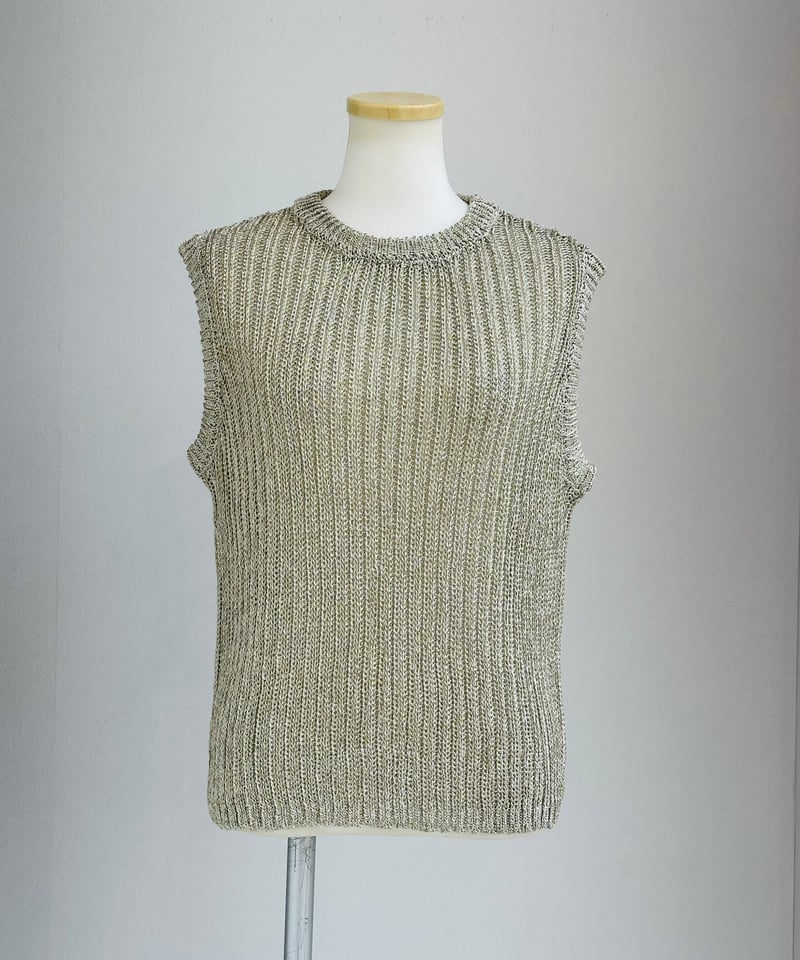metallic knit vest MG KN - 25023 - S | BlueOnio