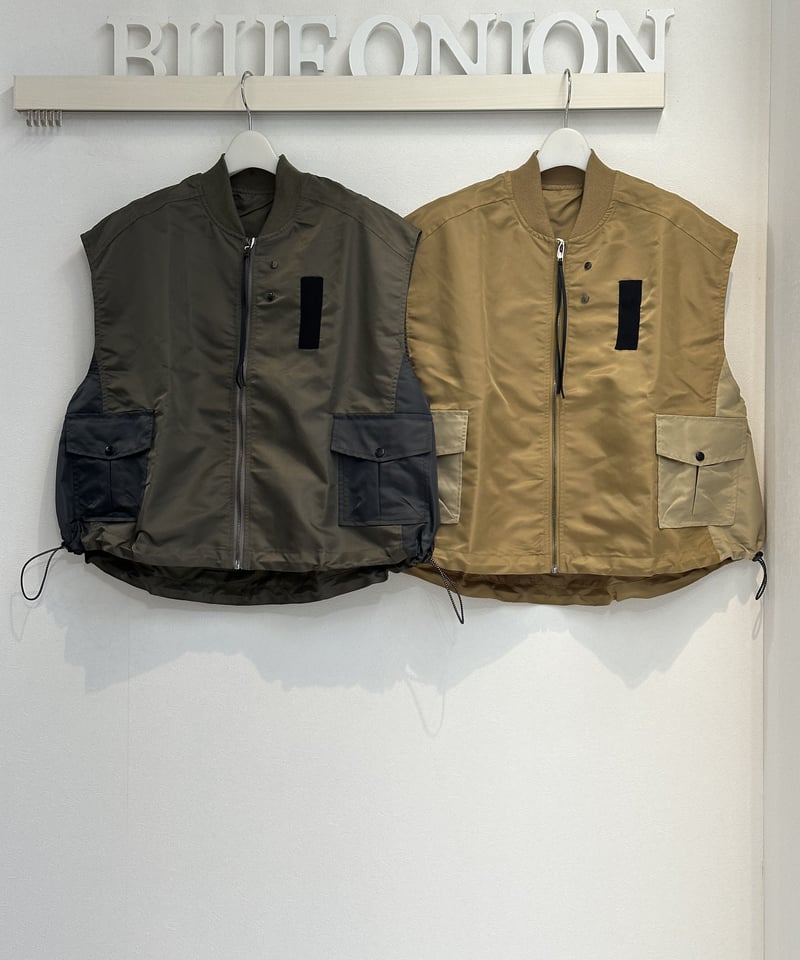 シルバリーアッシュマロンブラウン　ロシアンセーブルノーカラーショートジレ シルバリーアッシュマロンブラウンロシアンセーブルノーカラーショートジレ