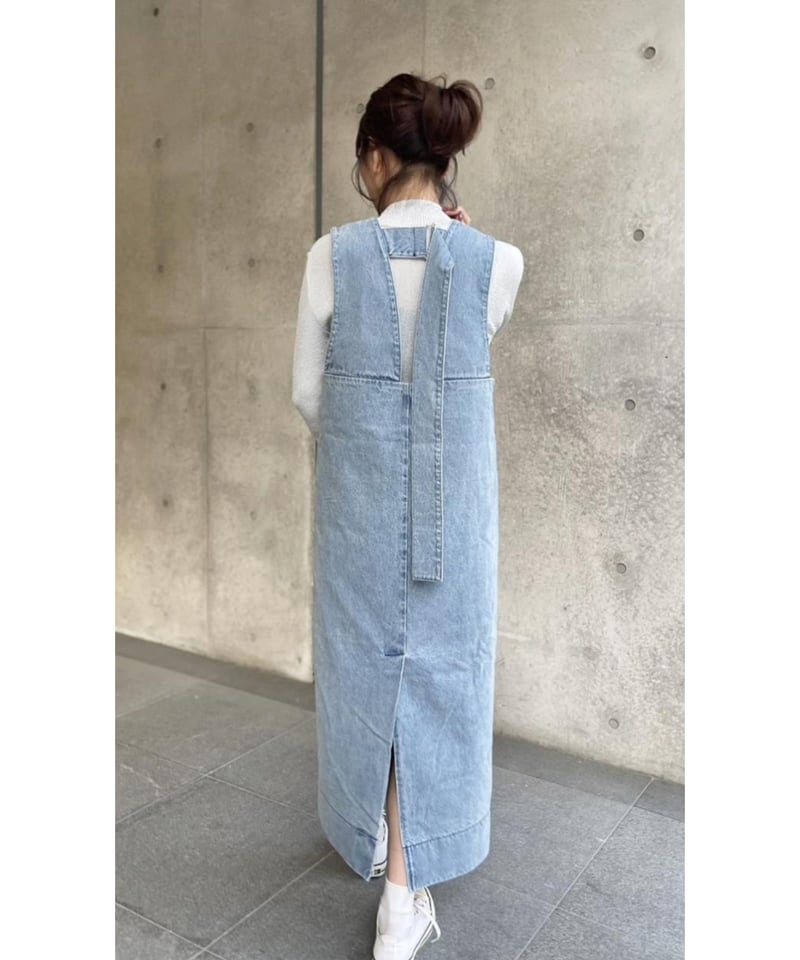 anana アナナ　パール付バックベルトジャンスカ 再販・定番】パール付Backベルトジャンパースカート | ONE-PIECE