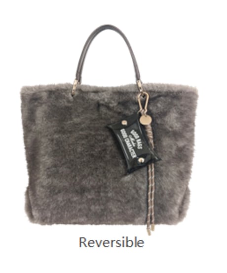 STORY★オトク早割ご予約★  PL × FU REVERSIBLE TOTE M ポリエステルxファー リバーシブル トートM