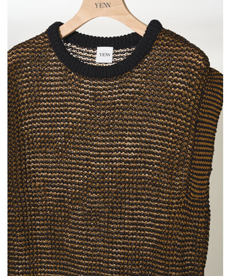 YENN イエン PADDING NECK KNIT ニットベスト YENN（イェン） パディング ネック ベスト / トップス