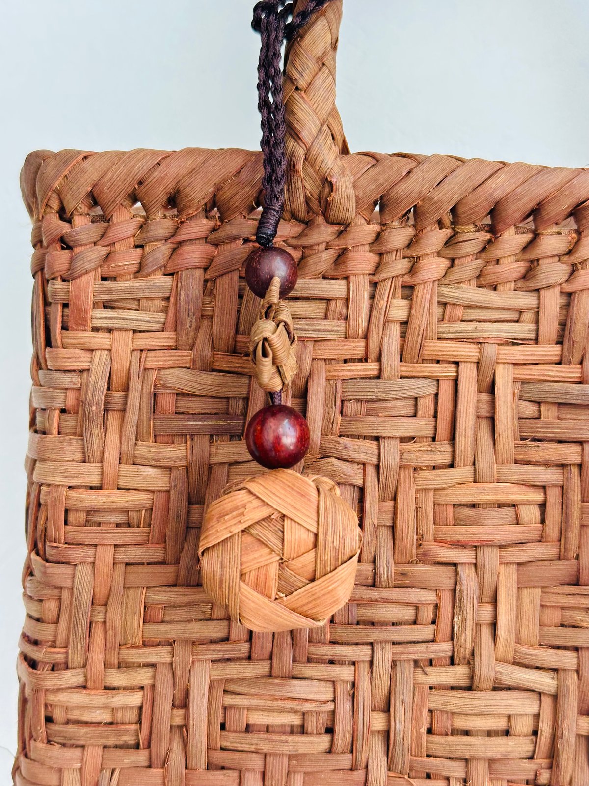 山葡萄カゴBAG特撰POP-UP】 桝網代編みスクエアS FN108