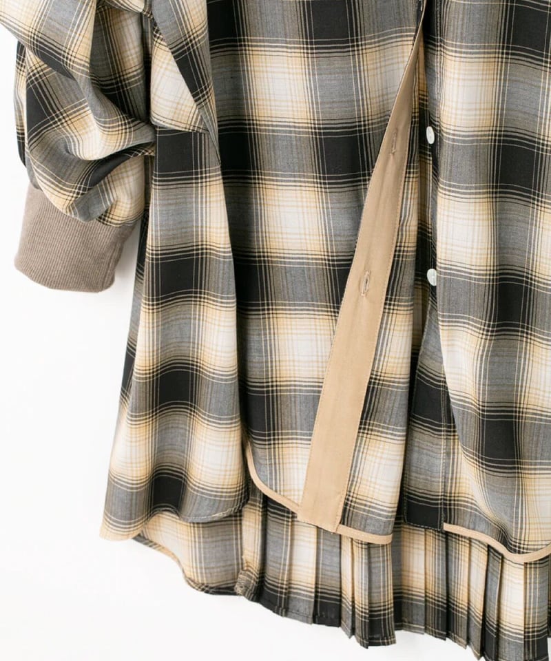 Lallia Muラリアムー◇バックプリーツチェックシャツ