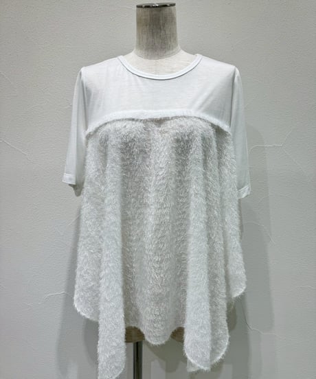 ★オトク早割ご予約★  スクエアヘムフェザーコンビtops   601474 cyantokyo  003-2605
