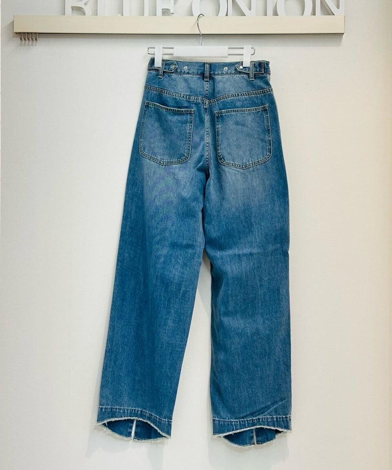 スリットヘムワイドデニム 304128 | BlueOnionStore スリットヘムワイドデニム 304128 | BlueOnionStore