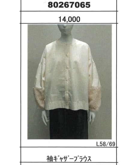 ★オトク早割ご予約★  袖ギャザーblouse  【Dignité collier     ディニテコリエ　26春ご予約】  80297065   2602a -005