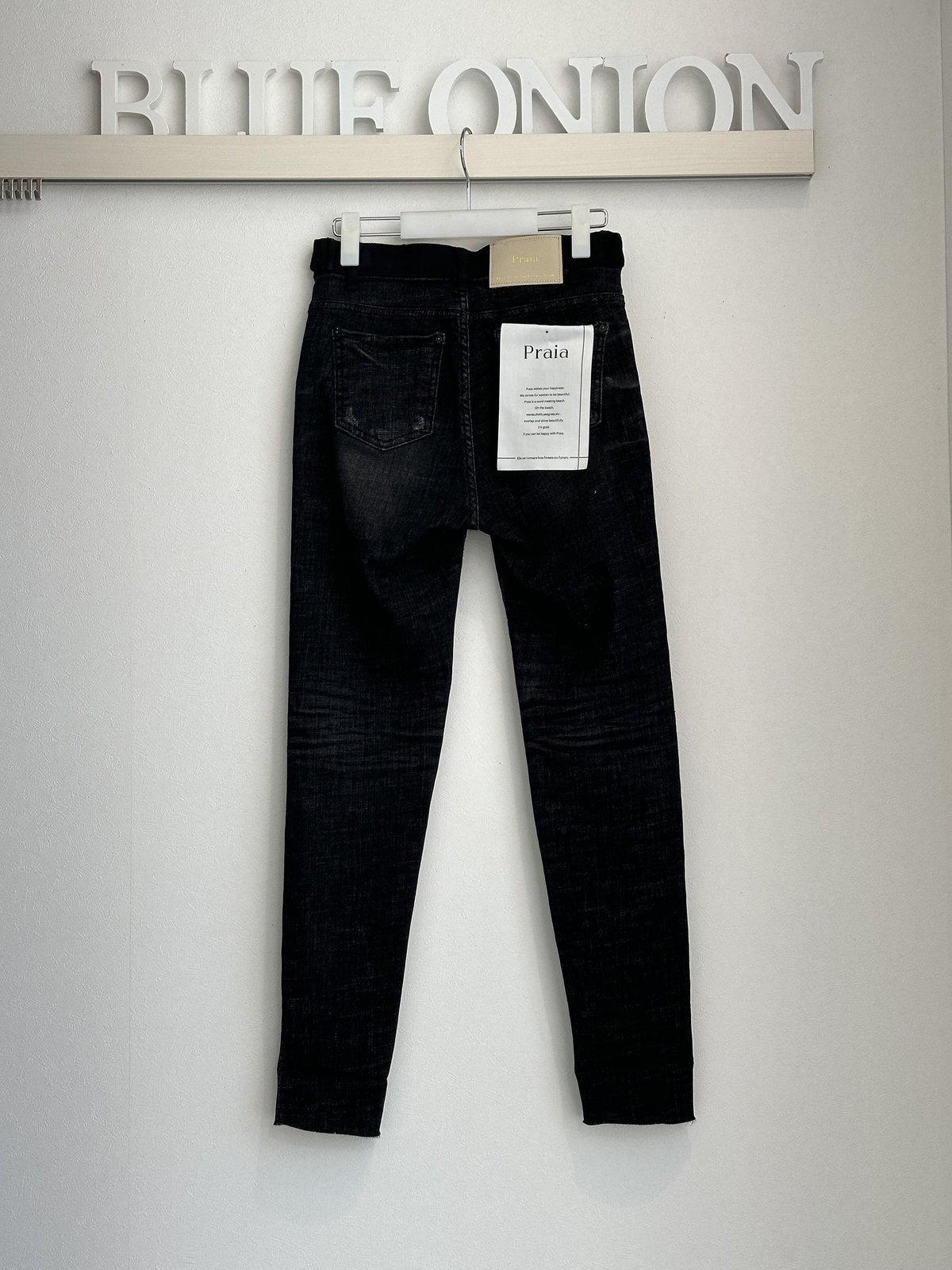 Praia プライア 23秋冬ご予約】 バイカラーストレッチデニム BLACKdenim...