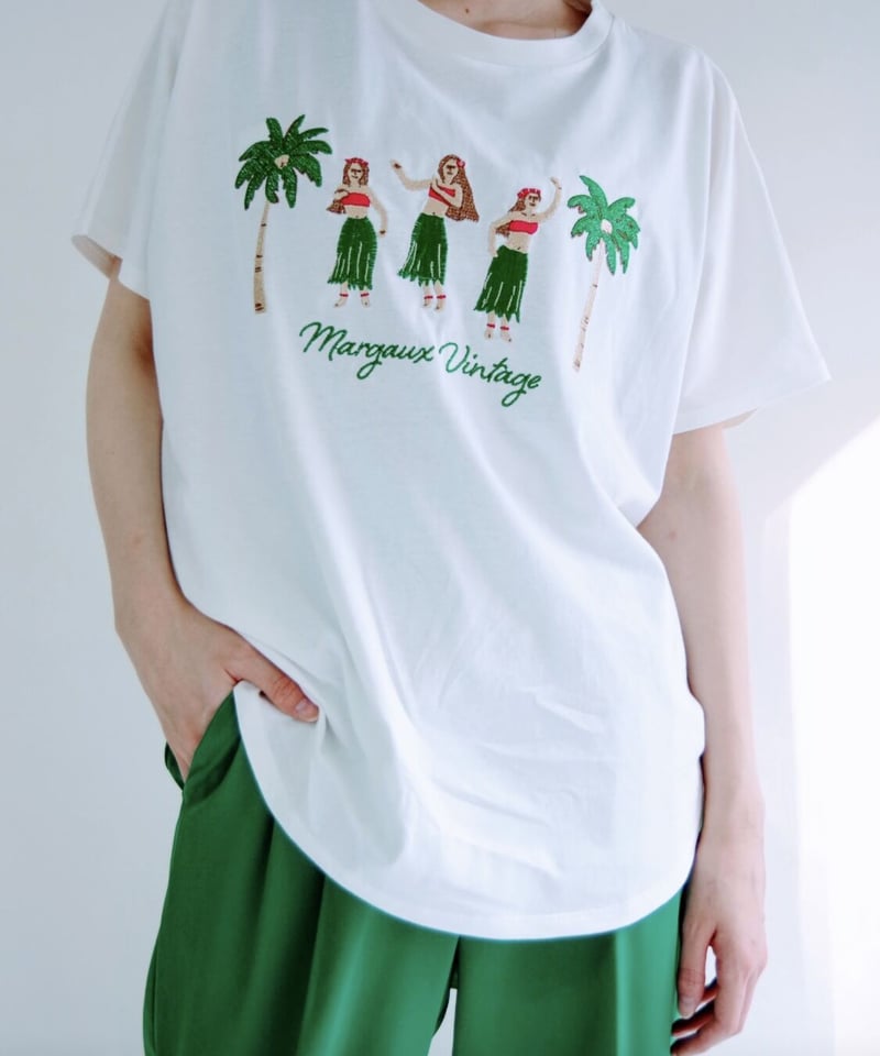 kolor - 【美品】kolorレディース刺繍Tシャツ マルゴー MARGAUX 春ご予約】フラ刺繍Tシャツ