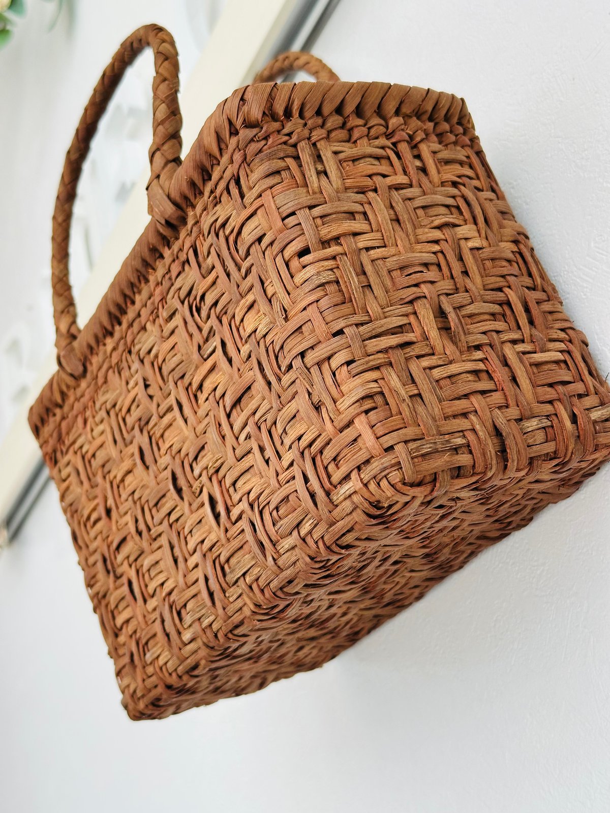 山葡萄　かごスクエア 山葡萄かごバッグ 細網代（大）肩掛け 横長 - くらし舎