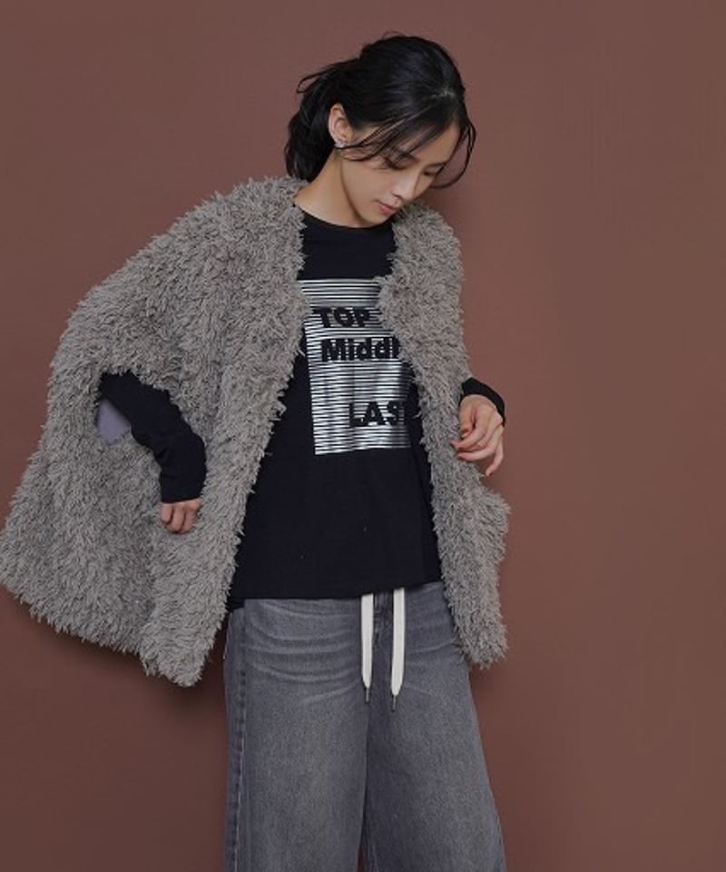 CYAN tokyo シアントーキョー 25秋冬ご予約】 バックギャザーロゴL/S T