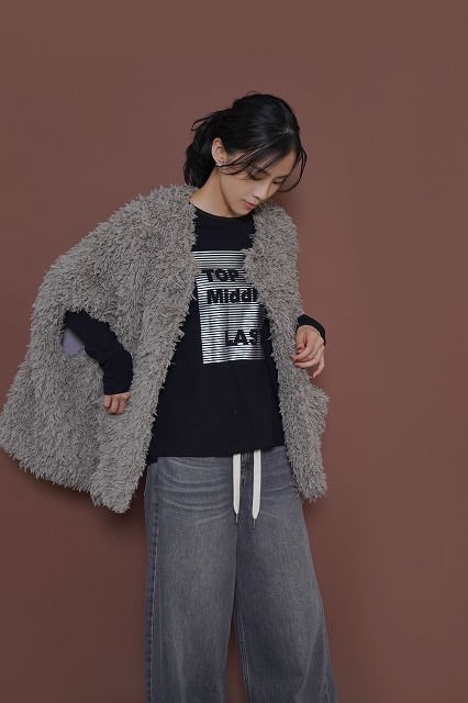 CYAN tokyo シアントーキョー 25秋冬ご予約】 バックギャザーロゴL/S T