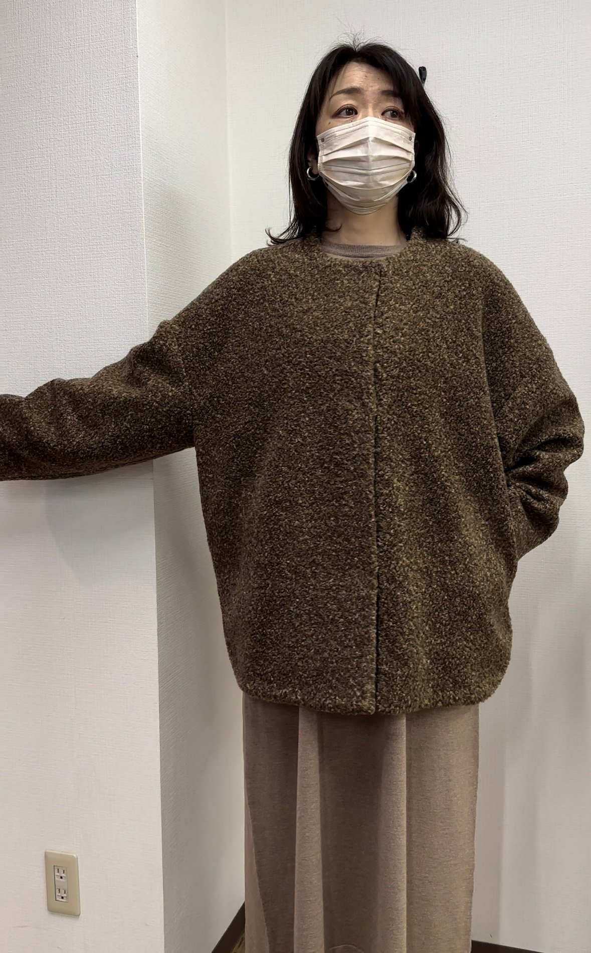 CLOCHE クロッシェ hwyl ヒューイル 24秋冬ご予約】 ボアノーカラ CLOCHE クロッシェ hwyl ヒューイル 24秋冬ご予約】 ボアノーカラ