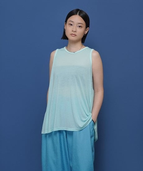 ★オトク早割ご予約★  シアー天竺バックギャザータンク 601458 601459 cyantokyo  003-2604