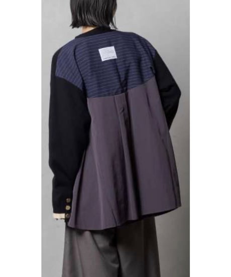 ★オトク早割ご予約★《マルシャルテル》　Knit-combination Cardigan  ZMT 264 KN 322 marechal terre 2609