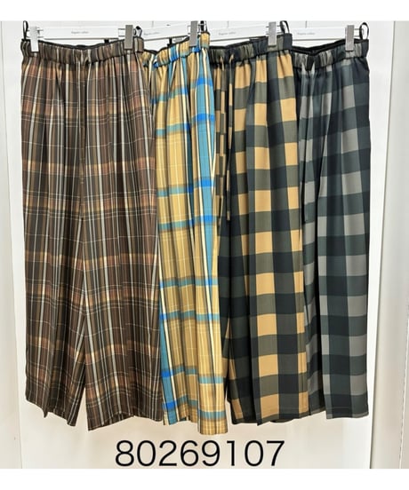 ★オトク早割ご予約★ディニテコリエ★   ワイドチェックpants  80269107 dignitecollier 005-2608