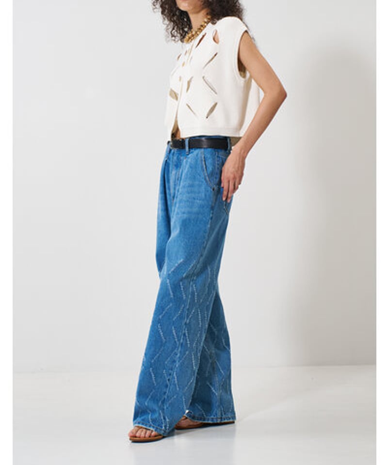 LASER CUT WIDE DENIM 【yenn イエン 25春ご予約】 Y261