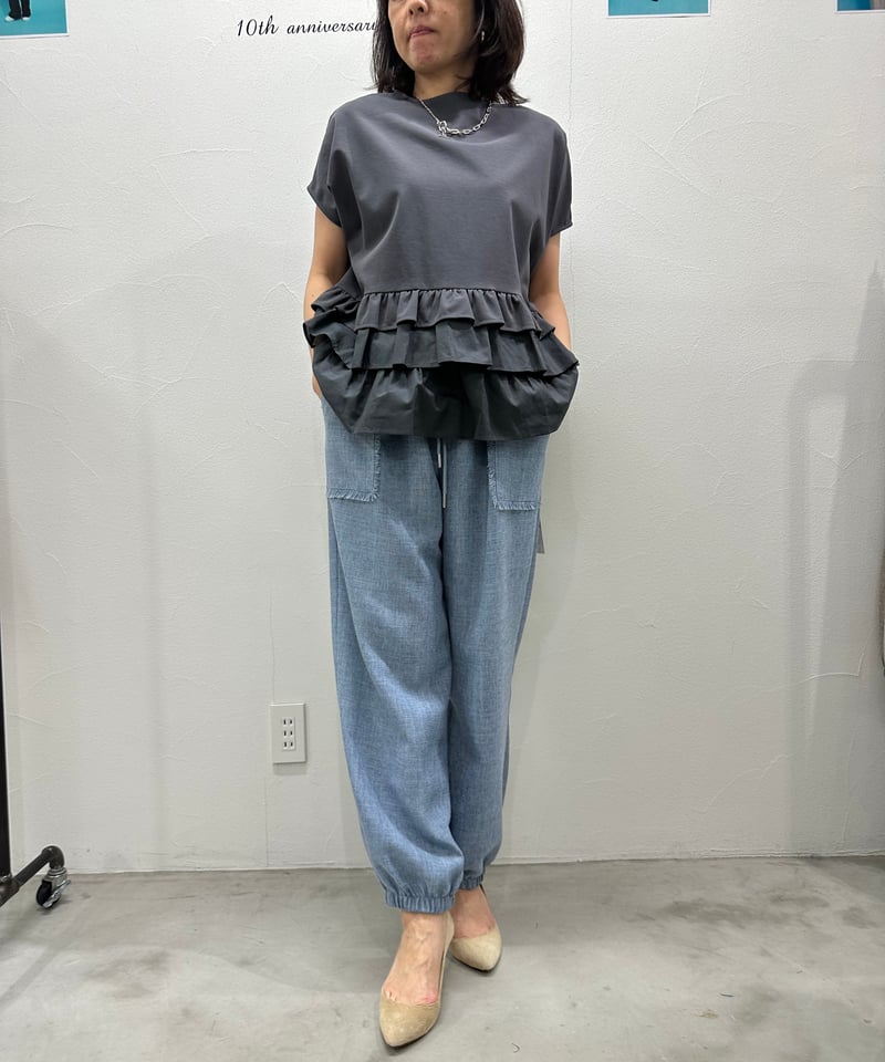 CYAN tokyo シアントーキョー 24春夏ご予約】 フリルレイヤーフレンチ 