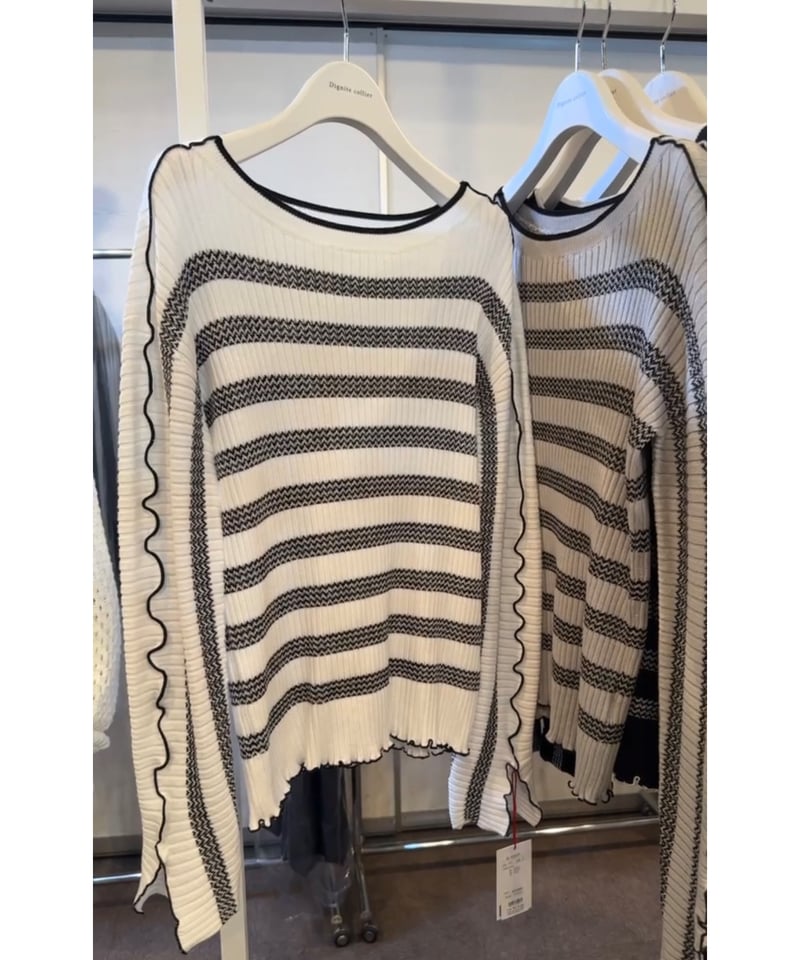 No.147 定価11万円 イタリア製 ブルー ストライプ ボーダー 刺繍 No.147 定価11万円 イタリア製 ブルー ストライプ ボーダー 刺繍