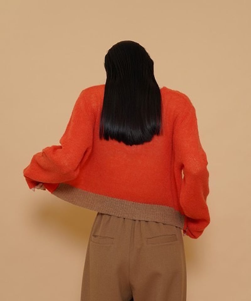 CYAN tokyo シアントーキョー 25秋ご予約】 ウールモヘア配色 CYAN tokyo シアントーキョー 25秋ご予約】 ウールモヘア配色