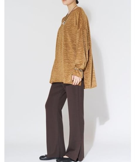 ★シニオン26秋ご予約★   シアーベロアボーダーロンTEE  8964 - 047 KK chignon  039-2608