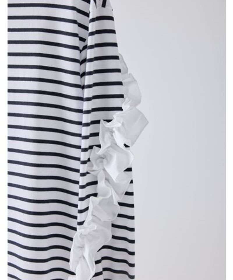 ボーダーフリルスリーブtops 【Mewl ミュール 26春ご予約】 M254-