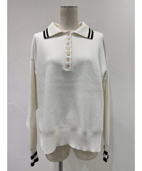 ★オトク早割ご予約★  プレーティングknitポロ  【CYAN tokyo　シアントーキョー　26春ご予約】  610421  2602 b -003