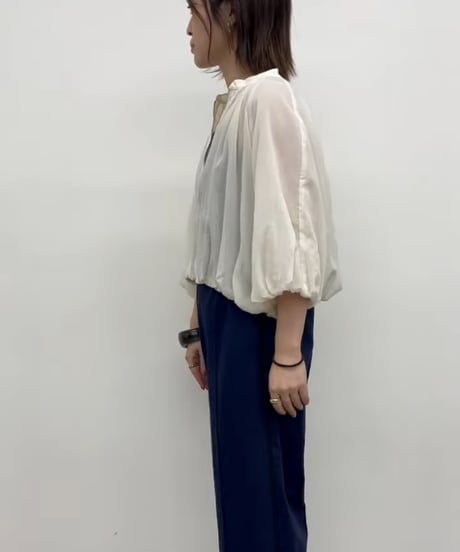 バルーン袖シアーブルゾン　512-85567　3b