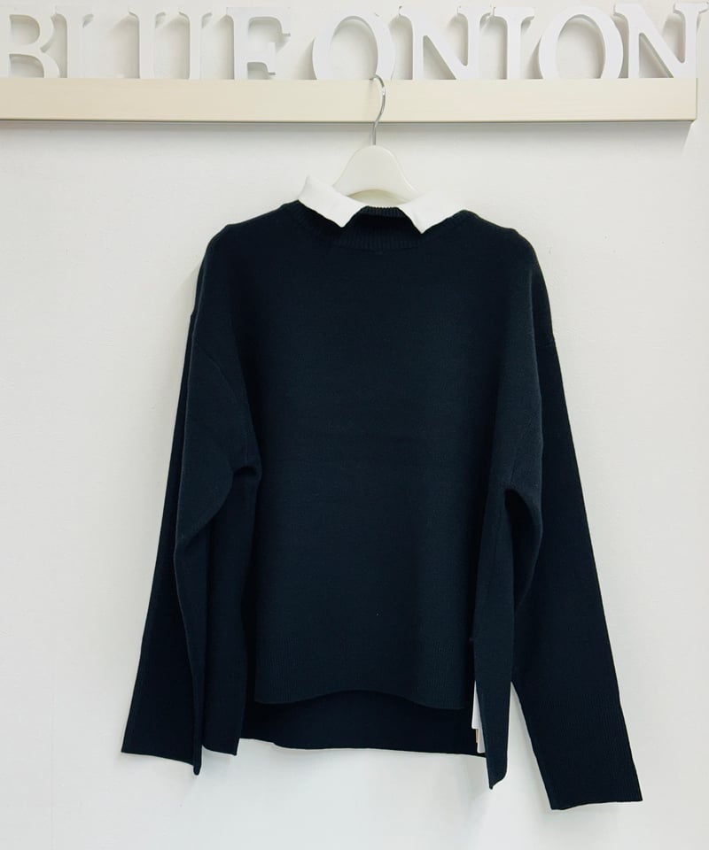モチっとKnit2枚襟デザインプルオーバー 246750 | BlueOnionStore モチっとKnit2枚襟デザインプルオーバー 246750 | BlueOnionStore