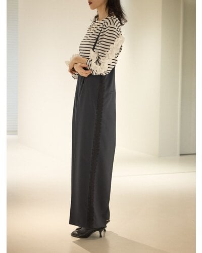 ボーダーフリルスリーブtops 【Mewl ミュール 26春ご予約】 M254