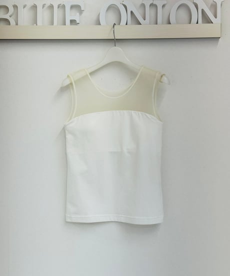 カップ付きtulleシアーtank top     512-85563