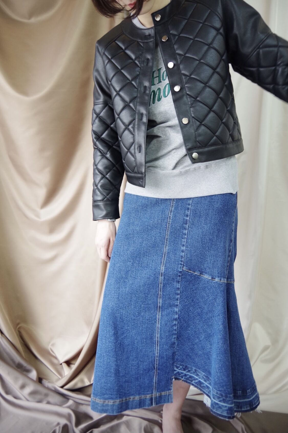 MARGAUXご予約】デニムフレアスカート | BlueOnionStore MARGAUXご予約】デニムフレアスカート | BlueOnionStore